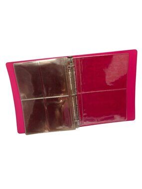 Pink 3-Ring Binder With 20 Clear Photo Sleeves Various Sizes 3.5"x5.5" & 5"x7"